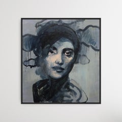 Woman VIII - XXI Century Contemporary Oil & Tempera on Canvas Painting, Portrait