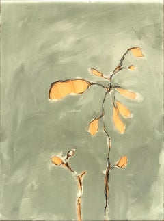 Astwerk_209 - Minimalist, Acrylic, Resin on Wood, 21st Century, Floral Painting