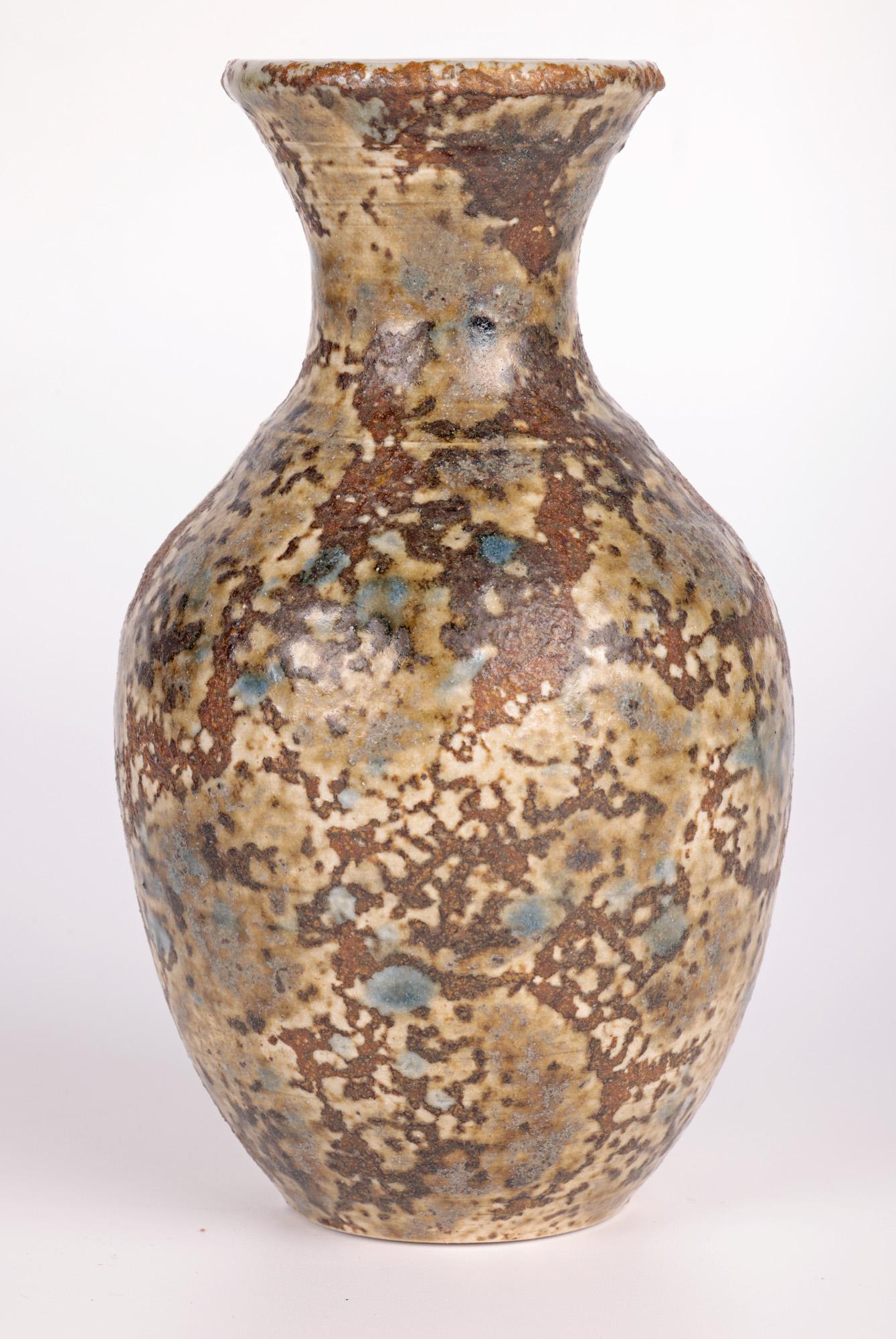 Contemporary Joanna Wason Leach Pottery Mottle Glazed Studio Pottery Vase  For Sale