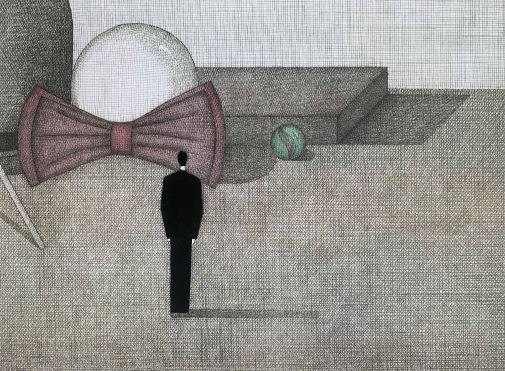 Un mago. Stampa figurativa, Surrealismo simbolico, Arte polacca - Print di Joanna Wiszniewska-Domanska