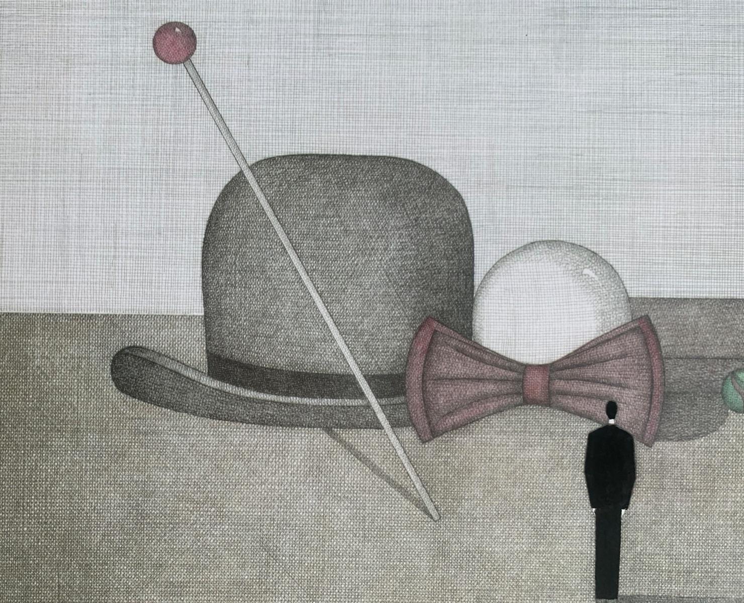 Un mago. Stampa figurativa, Surrealismo simbolico, Arte polacca - Print Contemporaneo di Joanna Wiszniewska-Domanska