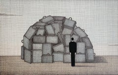 Traveler - Impression figurative, surréalisme symbolique, minimalisme, art polonais