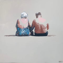 Una pareja. Pintura acrílica figurativa, Minimalismo, Arte pop, Arte polaco