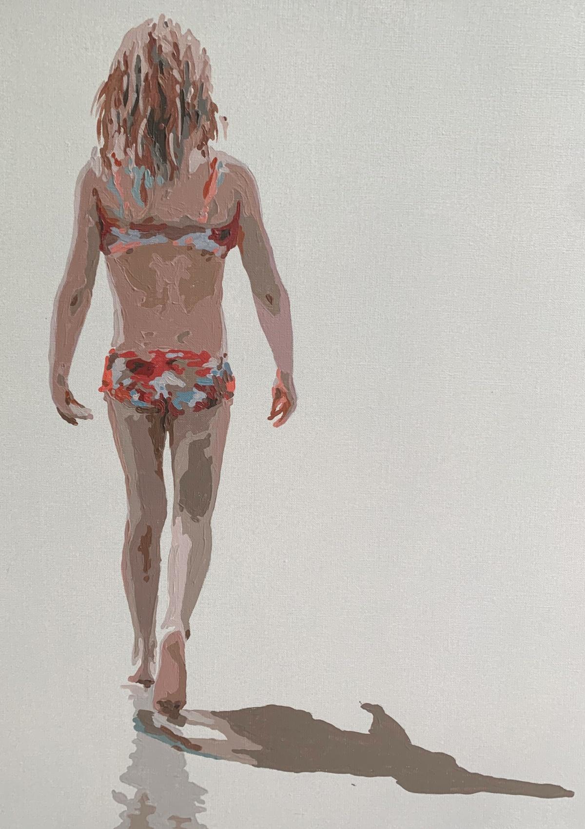 Una distanza. Pittura acrilica figurativa, Minimalismo, Pop art, Arte polacca - Painting di Joanna Woyda