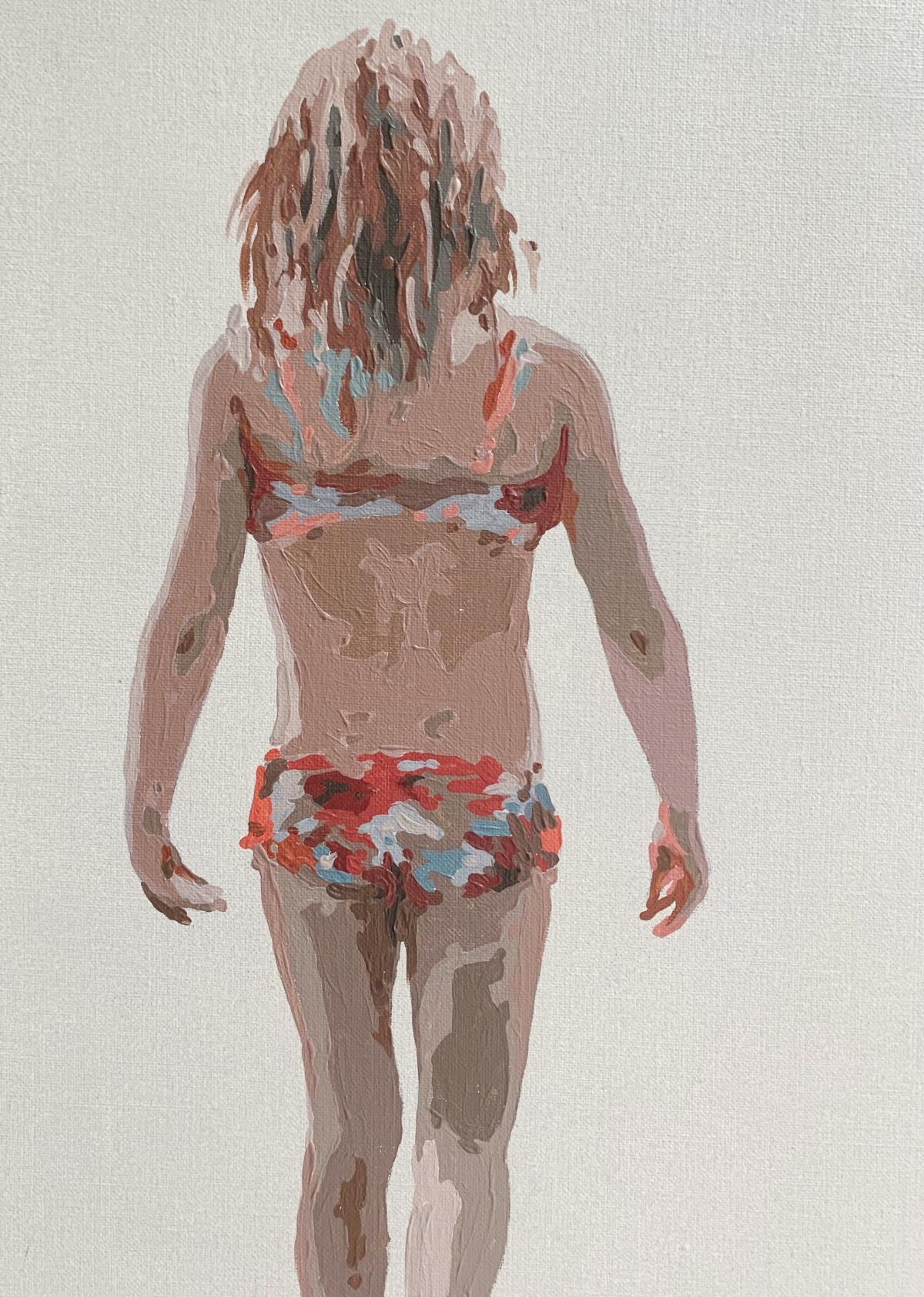 Una distanza. Pittura acrilica figurativa, Minimalismo, Pop art, Arte polacca - Painting Pop Art di Joanna Woyda