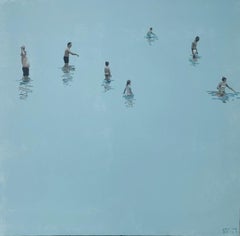 Un grupo - Pintura acrílica figurativa, Minimalismo, Pop art, Artista polaco