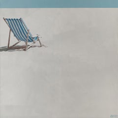 Una tumbona. Pintura acrílica figurativa, Minimalismo, Arte pop, Arte polaco