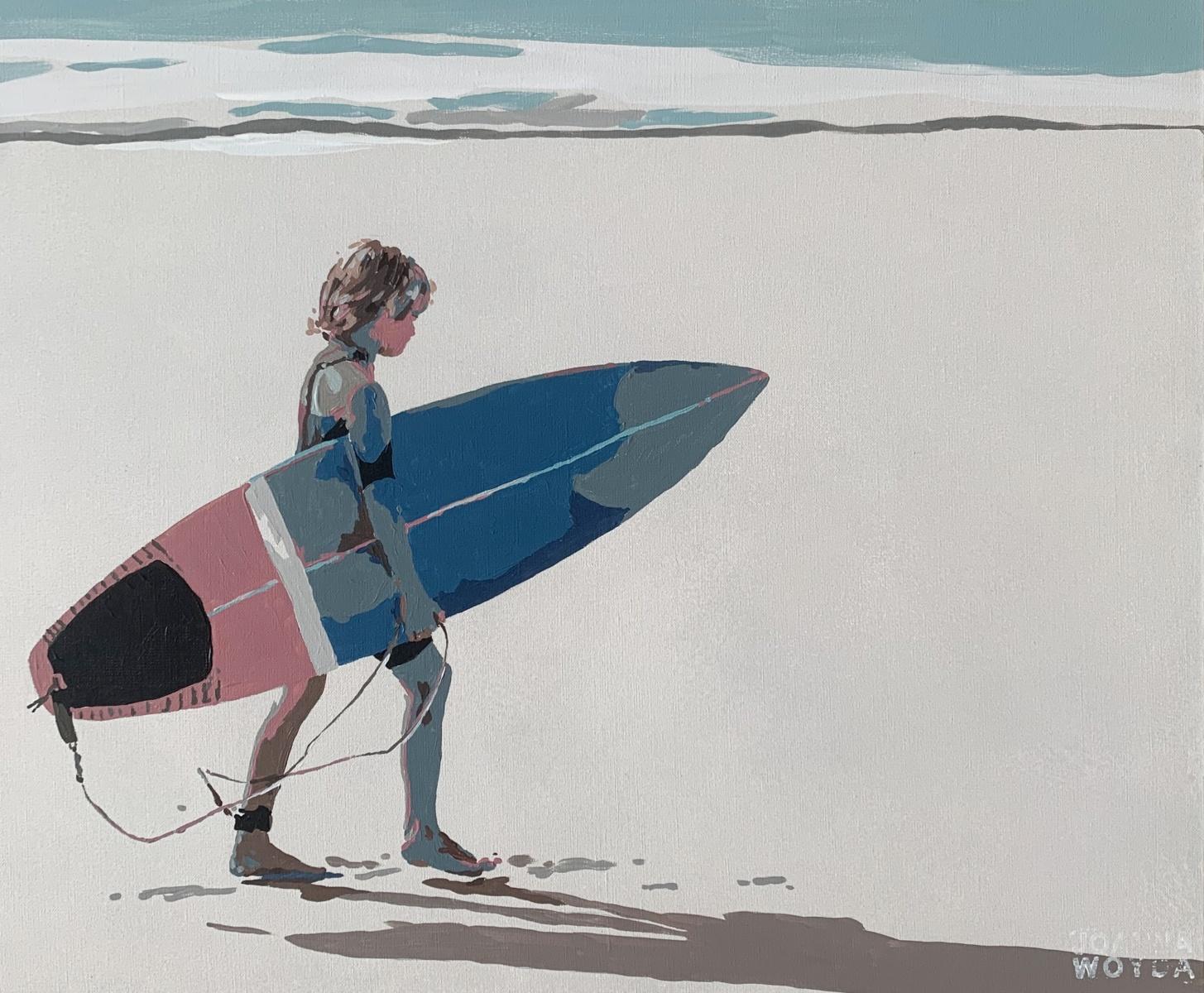 Una tabla de surf. Pintura acrílica figurativa, Minimalismo, Arte pop, Arte polaco en venta 1