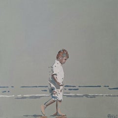 Ein Spaziergang. Figuratives Acrylgemälde, Minimalismus, Pop-Art, Polnische Kunst