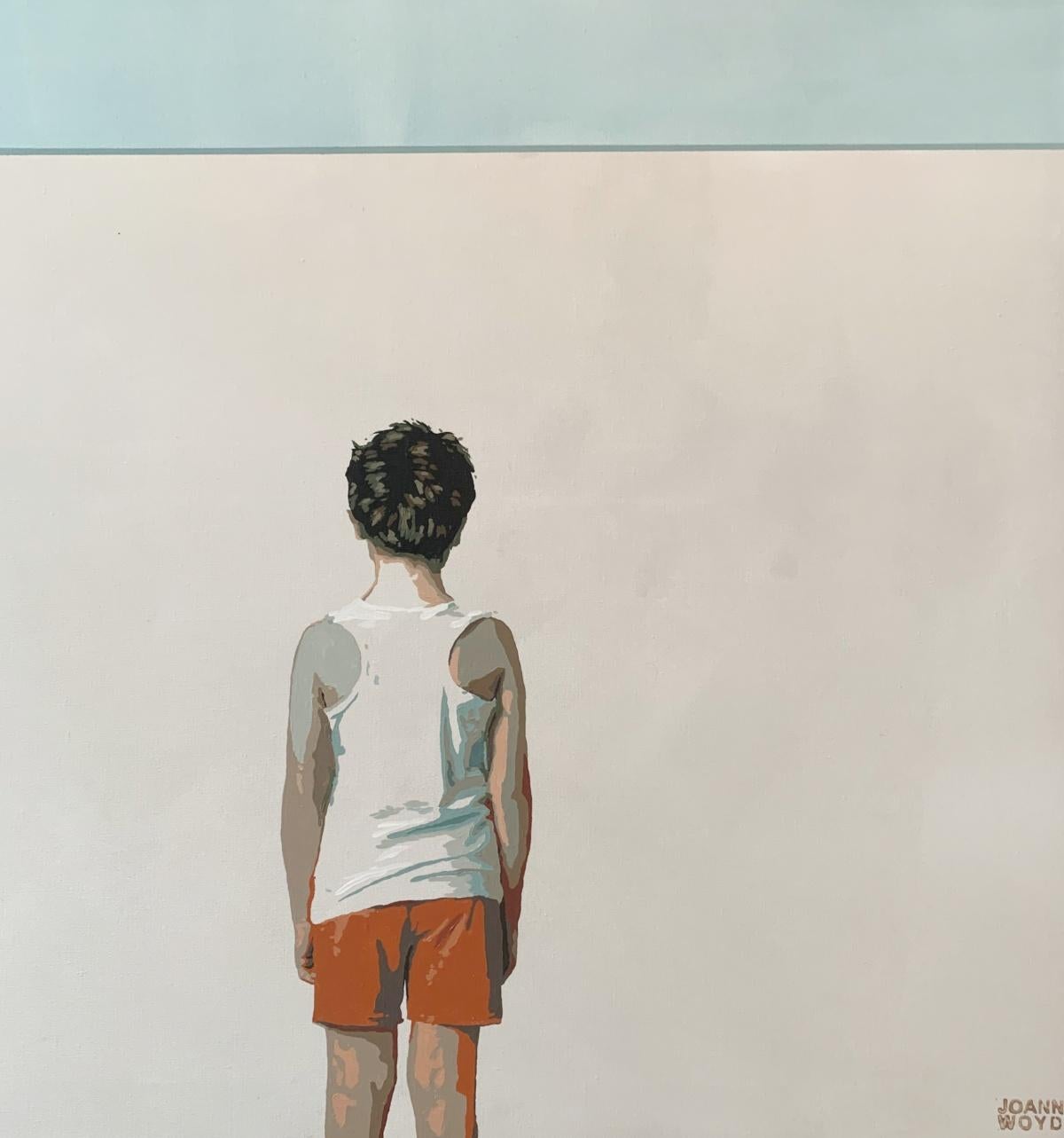 Spiaggia - Un orizzonte. Pittura acrilica figurativa, Minimalismo, Pop art, Arte polacca - Painting di Joanna Woyda