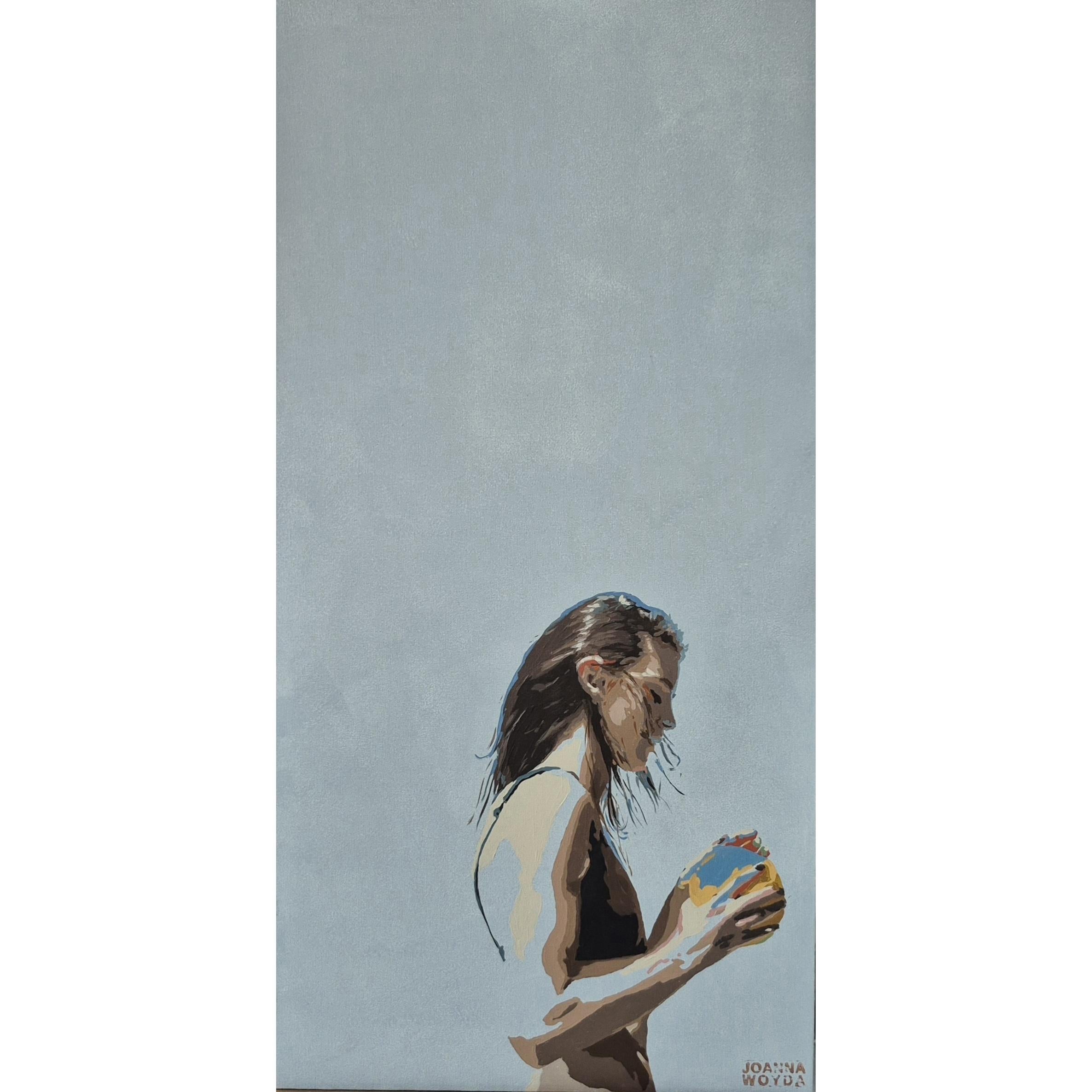 Balón de Playa Pintura Acrílica Figurativa, Verano, Mar, Minimalismo, Pop art - Painting Arte pop de Joanna Woyda