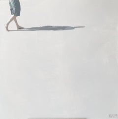 Beach. Getting out - Figurative Acrylic Painting, Minimalism, Pop art