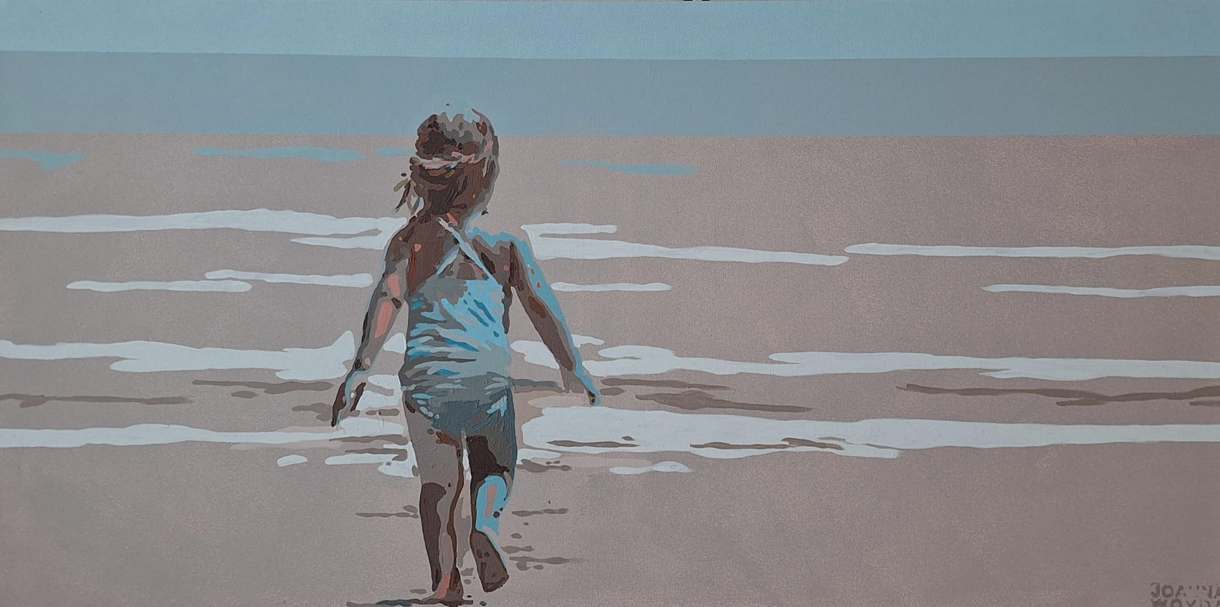 Strand. Wellen. Figuratives Acrylgemälde, Minimalismus, Pop-Art, Polnische Kunst