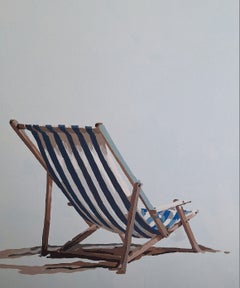 Beach. Sunbed. Acrylic Painting, Minimalism, Pop art