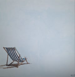Beach. Sunbed. Acrylic Painting, Minimalism, Pop art