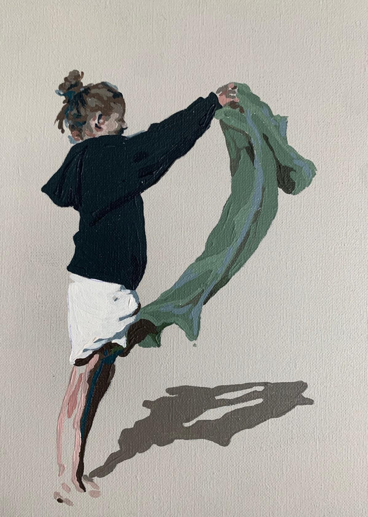 Ewa 2. Pintura acrílica figurativa, Minimalismo, Arte pop, Arte polaco - Painting de Joanna Woyda