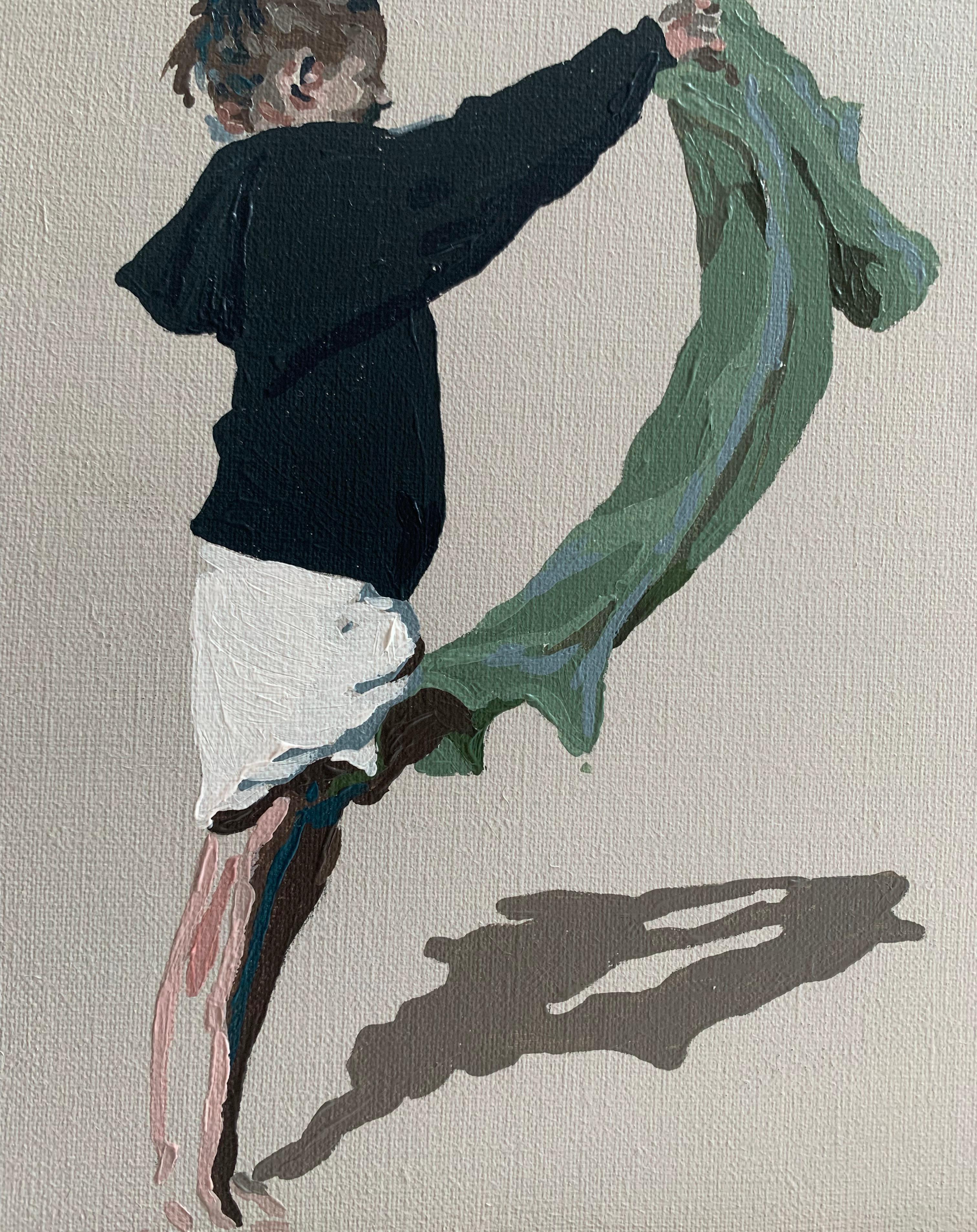 Ewa 2. Pintura acrílica figurativa, Minimalismo, Arte pop, Arte polaco - Figurative Painting Gris de Joanna Woyda
