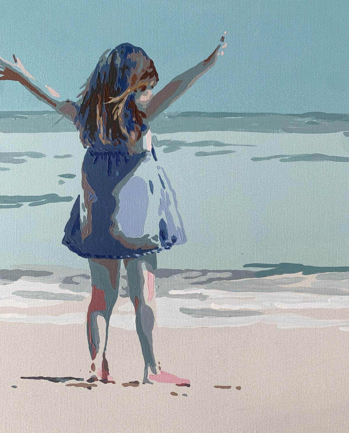 Le bonheur. Peinture - Figuratif acrylique, minimalisme, pop art, art polonais