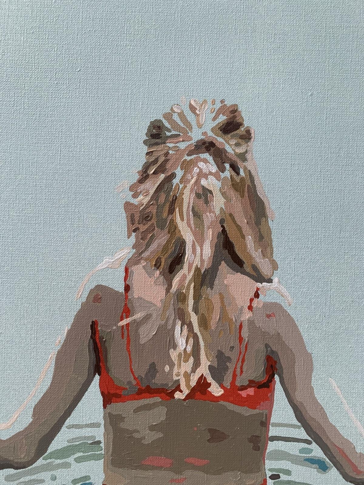 Immersing - Peinture figurative à l'acrylique - Minimalisme - Artiste polonais - Painting de Joanna Woyda