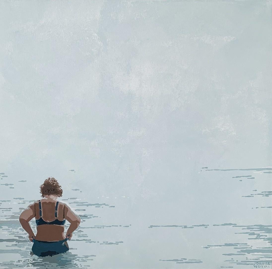 Immersing - Peinture figurative  l'acrylique - Minimalisme - Artiste polonais