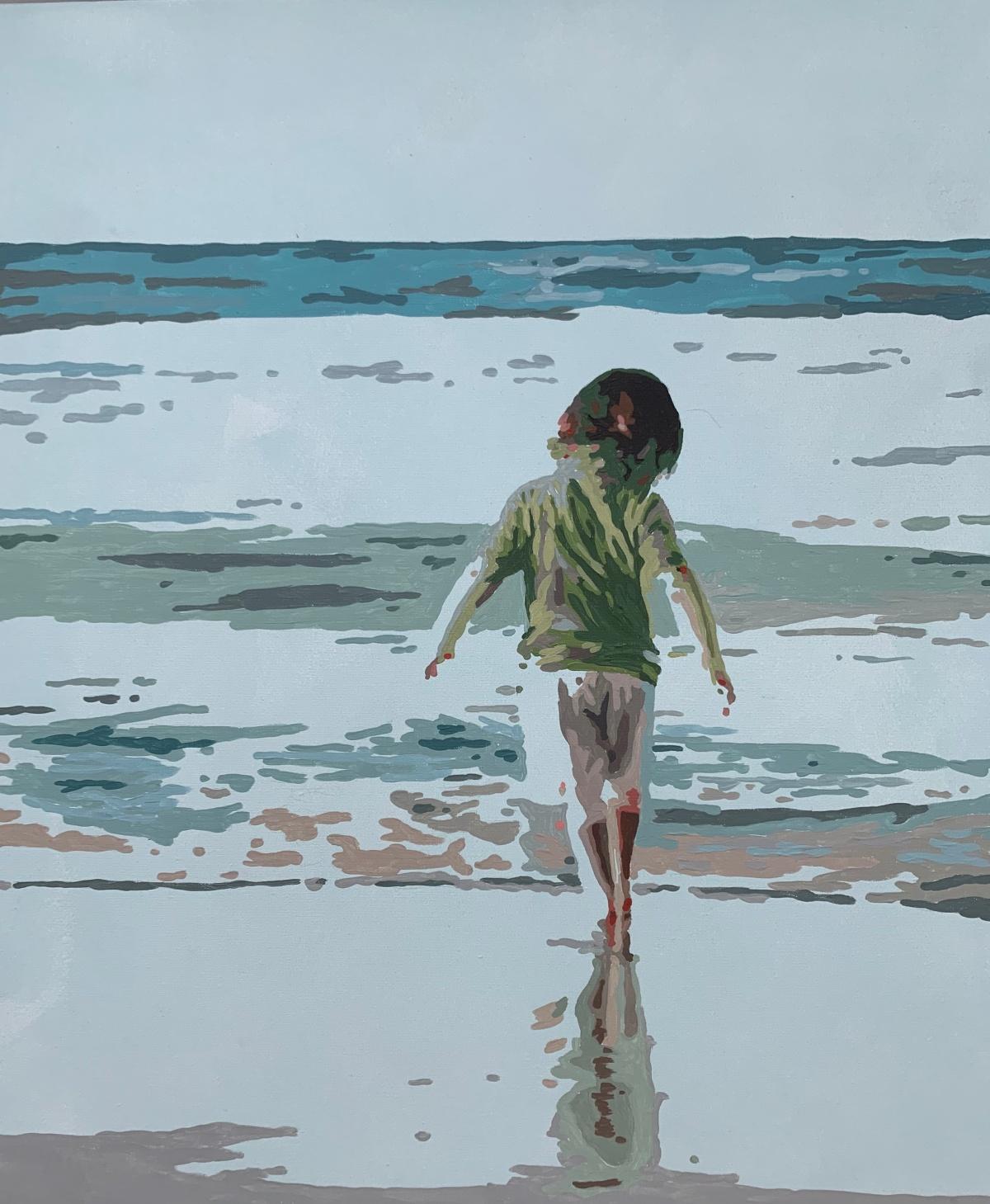 In verde. Pittura acrilica figurativa, Minimalismo, Pop art, Arte polacca - Painting Pop Art di Joanna Woyda