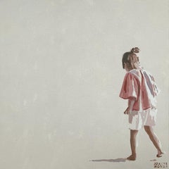 In pink. Figurative Acrylic Painting, Minimalism, Pop art, Polish art