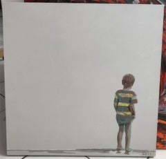 In der Ferne. Figuratives Acrylgemälde, Minimalismus, Pop-Art, Polnische Kunst