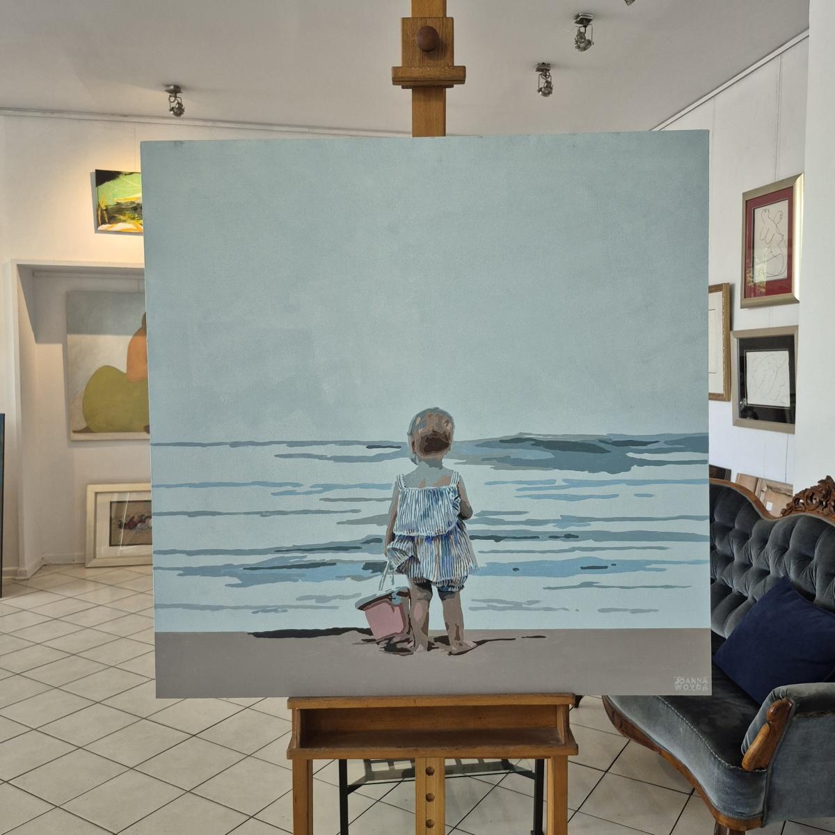 Eimer. Figuratives Acrylgemälde, Minimalismus, Pop-Art, Polnische Kunst – Painting von Joanna Woyda