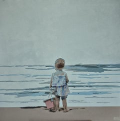 Eimer. Figuratives Acrylgemälde, Minimalismus, Pop-Art, Polnische Kunst