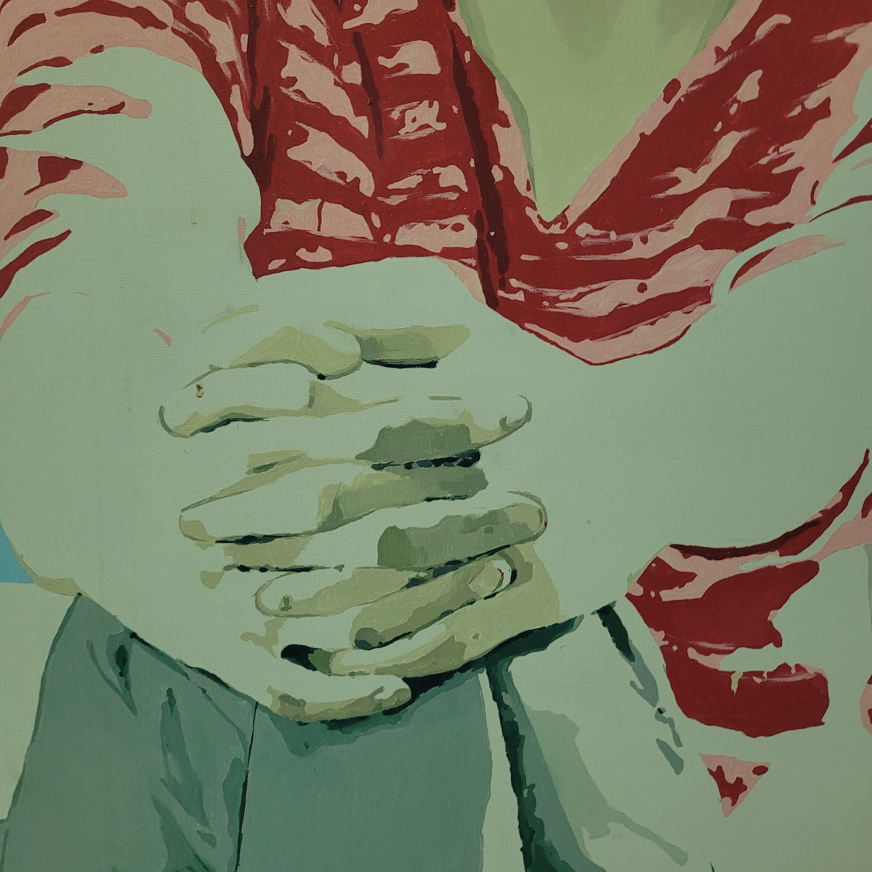 Retrato - Siglo XXI, Pintura acrílica figurativa contemporánea, Minimalismo en venta 6