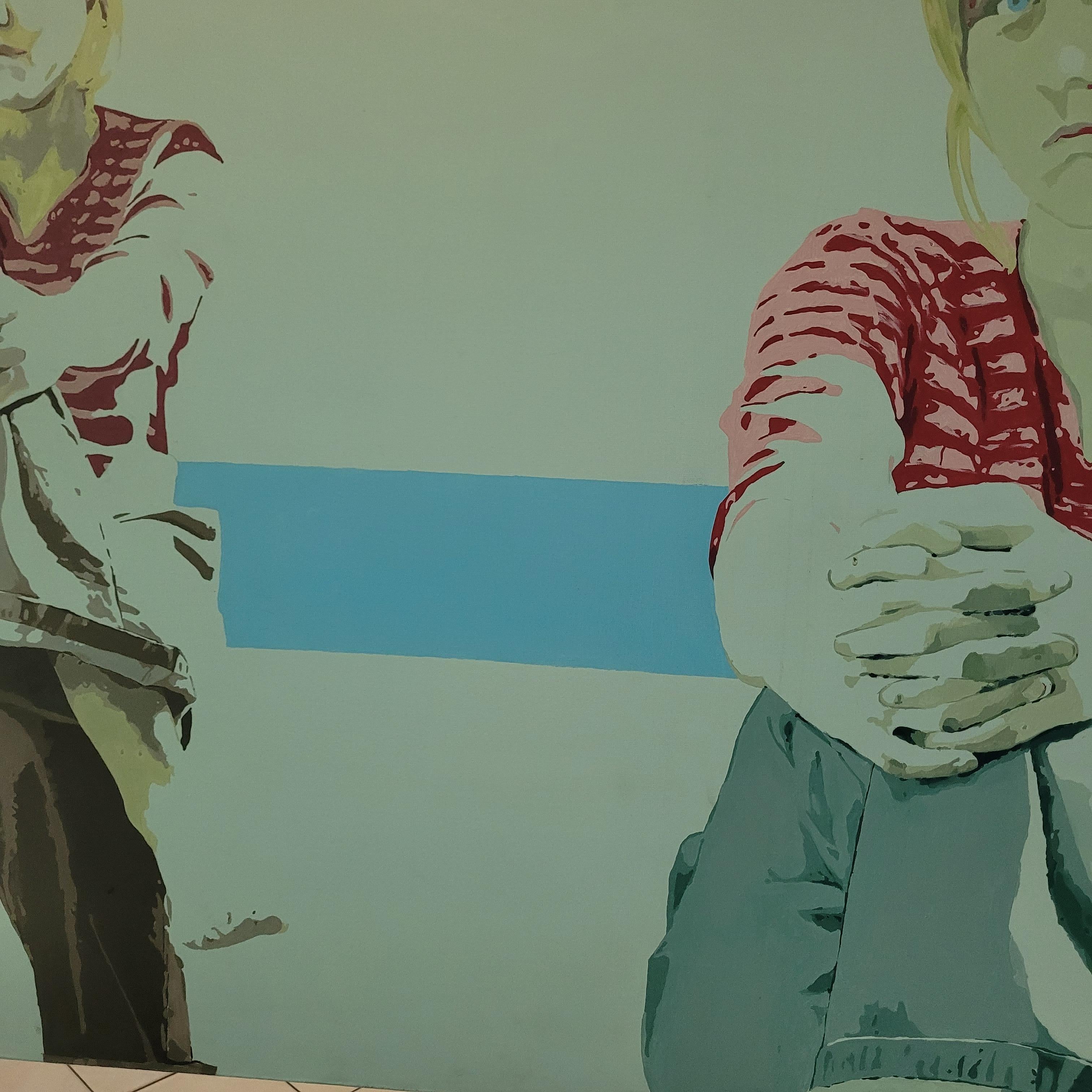 Retrato - Siglo XXI, Pintura acrílica figurativa contemporánea, Minimalismo en venta 7