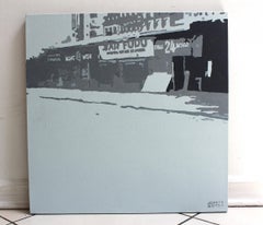 Warsaw. Marszalkowska Street, Contemporary Acrylic Painting