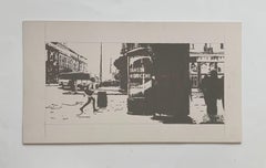 Warsaw VI, contemporary Painting, Citiscape, Black and White, XXI century