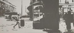 Warsaw VI, contemporary Painting, Citiscape, Black and White, XXI century