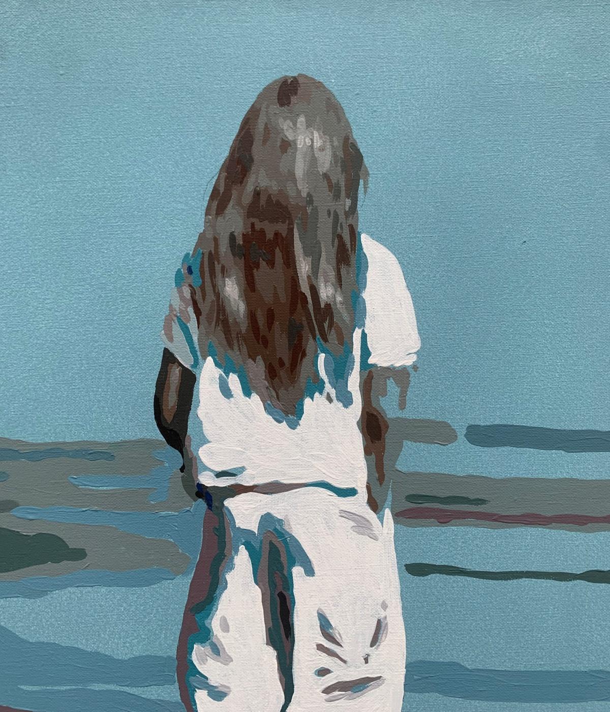Ondas. Pintura acrílica figurativa, Minimalismo, Arte pop, Arte polaco - Painting de Joanna Woyda