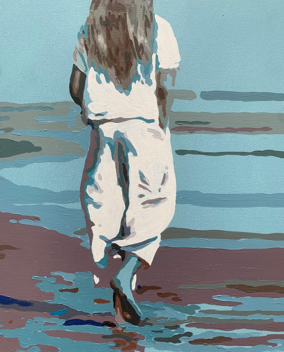 Ondas. Pintura acrílica figurativa, Minimalismo, Arte pop, Arte polaco en venta 2
