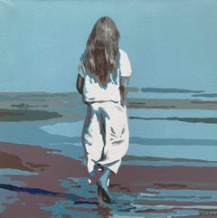 Ondas. Pintura acrílica figurativa, Minimalismo, Arte pop, Arte polaco