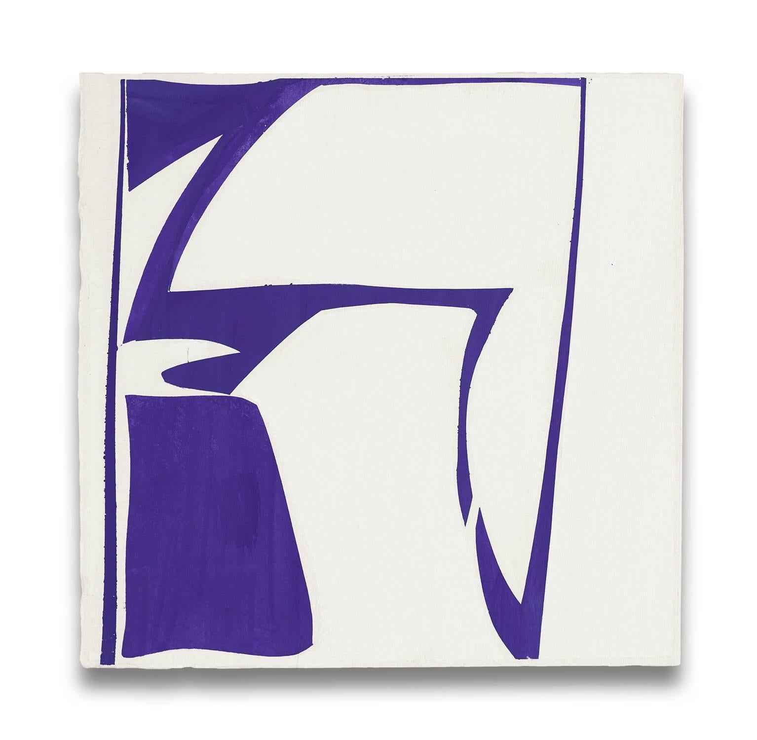 Joanne Freeman Abstract Painting - Covers 13-Purple (Abstract painting)
