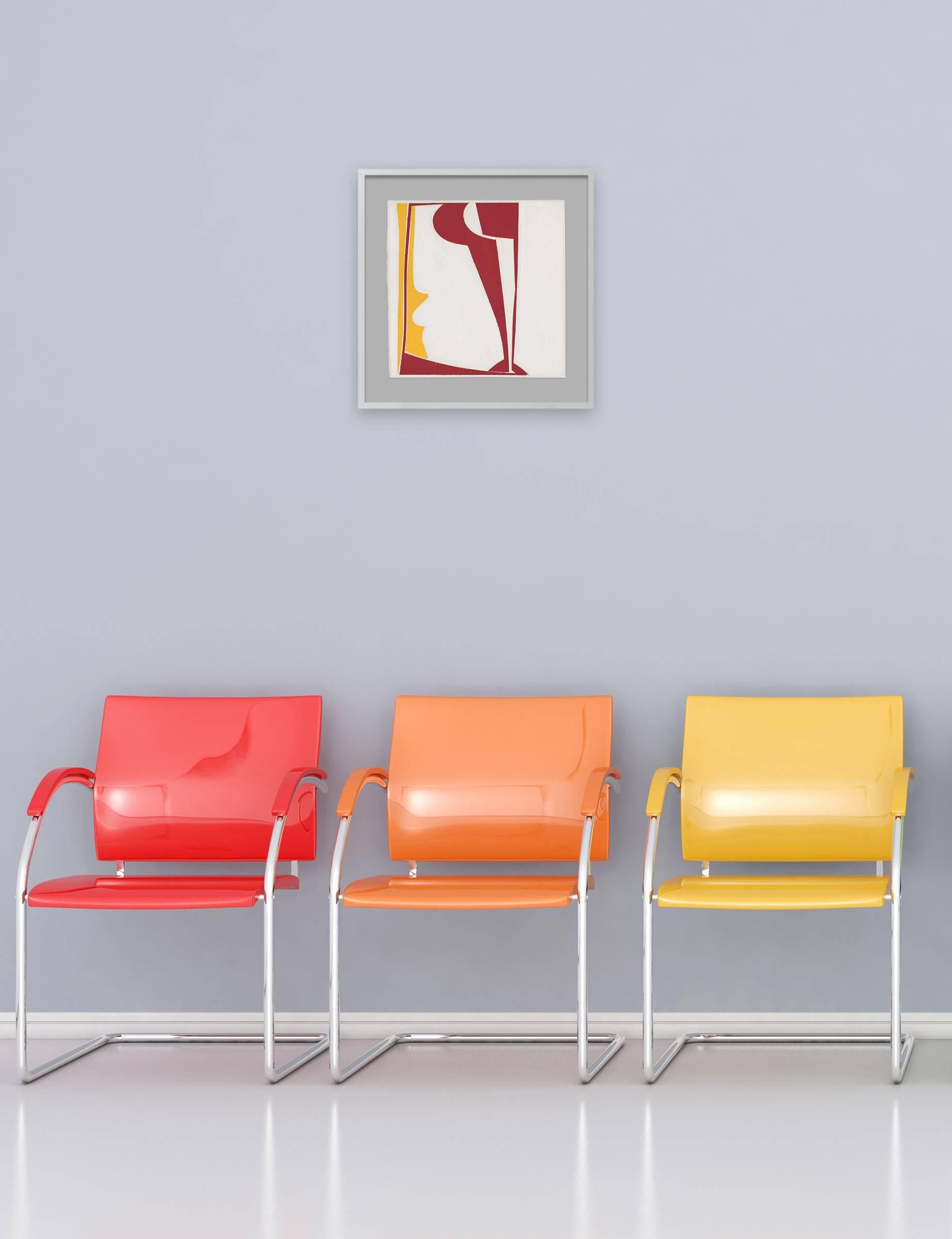 Copertine 13-Rosso Giallo A (Pittura astratta) - Painting di Joanne Freeman