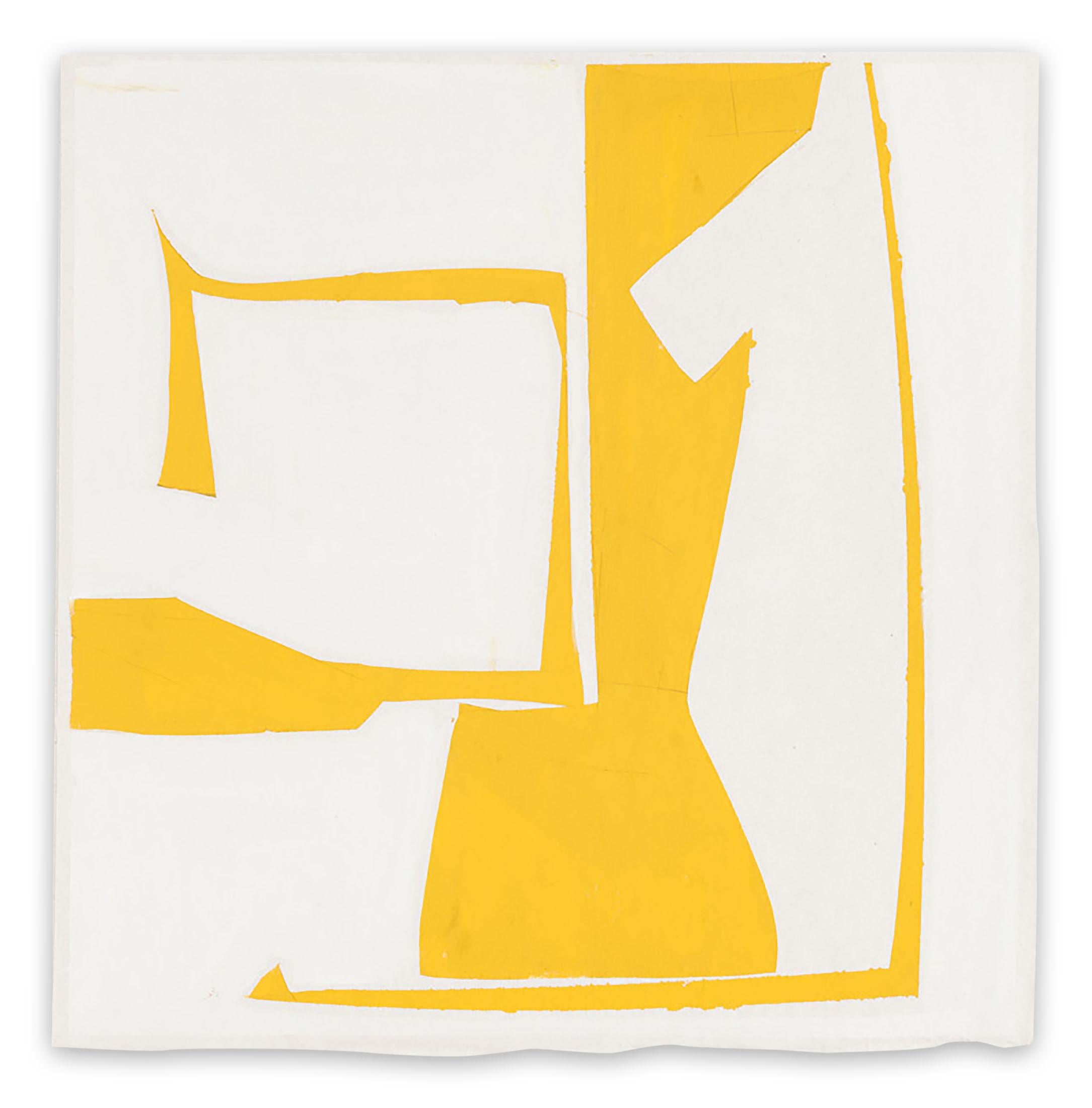 Covers 13 Yellow (Abstract Painting)

Gouache on handmade Khadi paper. Unframed.

Joanne Freeman's works on paper are made with gouache on handmade Indian Khadi paper. 
She uses tape to mask out shapes and employ hard edges, working spontaneously,