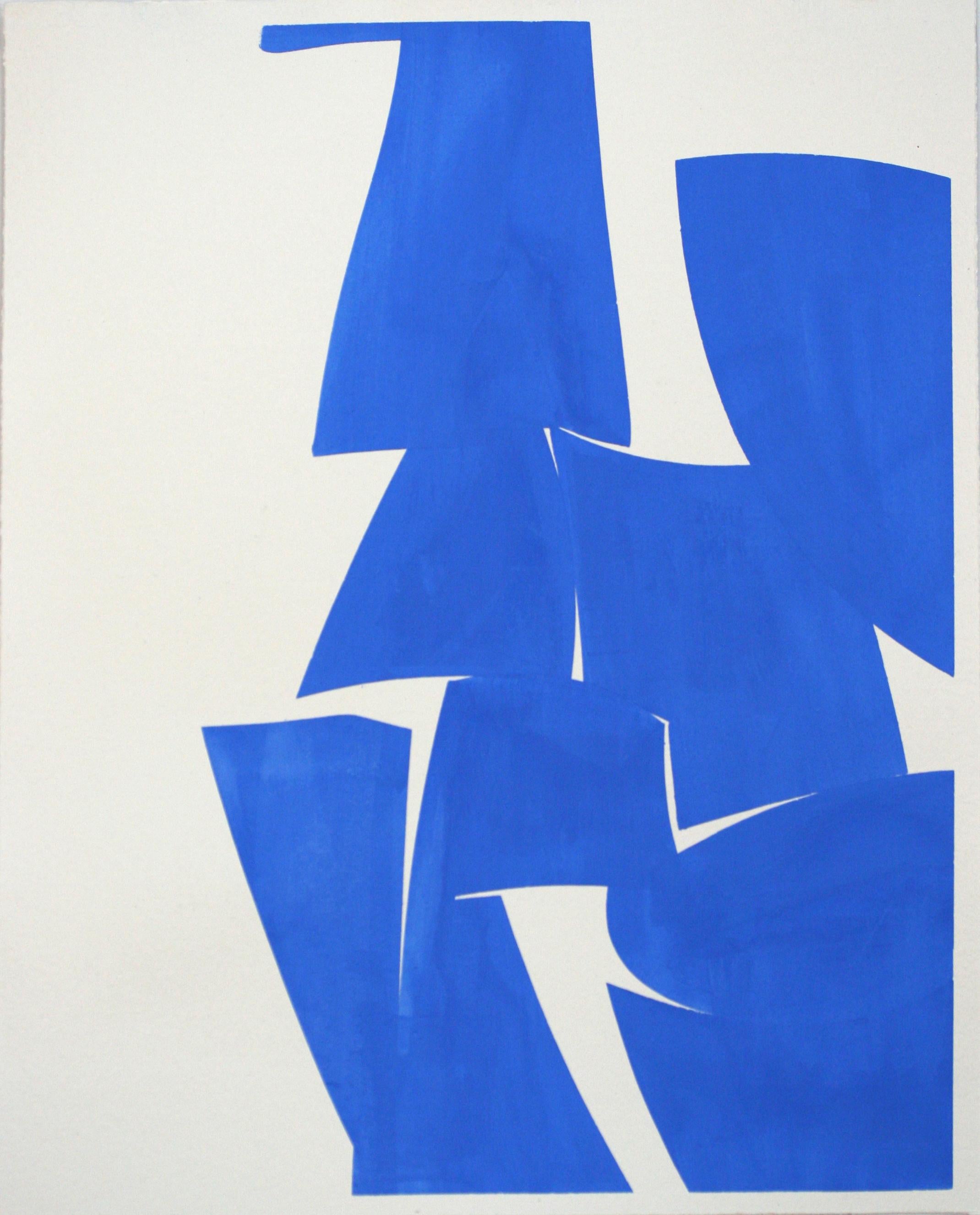 Joanne Freeman
Covers Cobalt, 2020
gouache on handmade paper
30 x 24 in.
(freem146)

This original gouache painting on handmade paper by Joanne Freeman features bold blue abstracted shapes on a white background.

"My drawings and paintings utilize