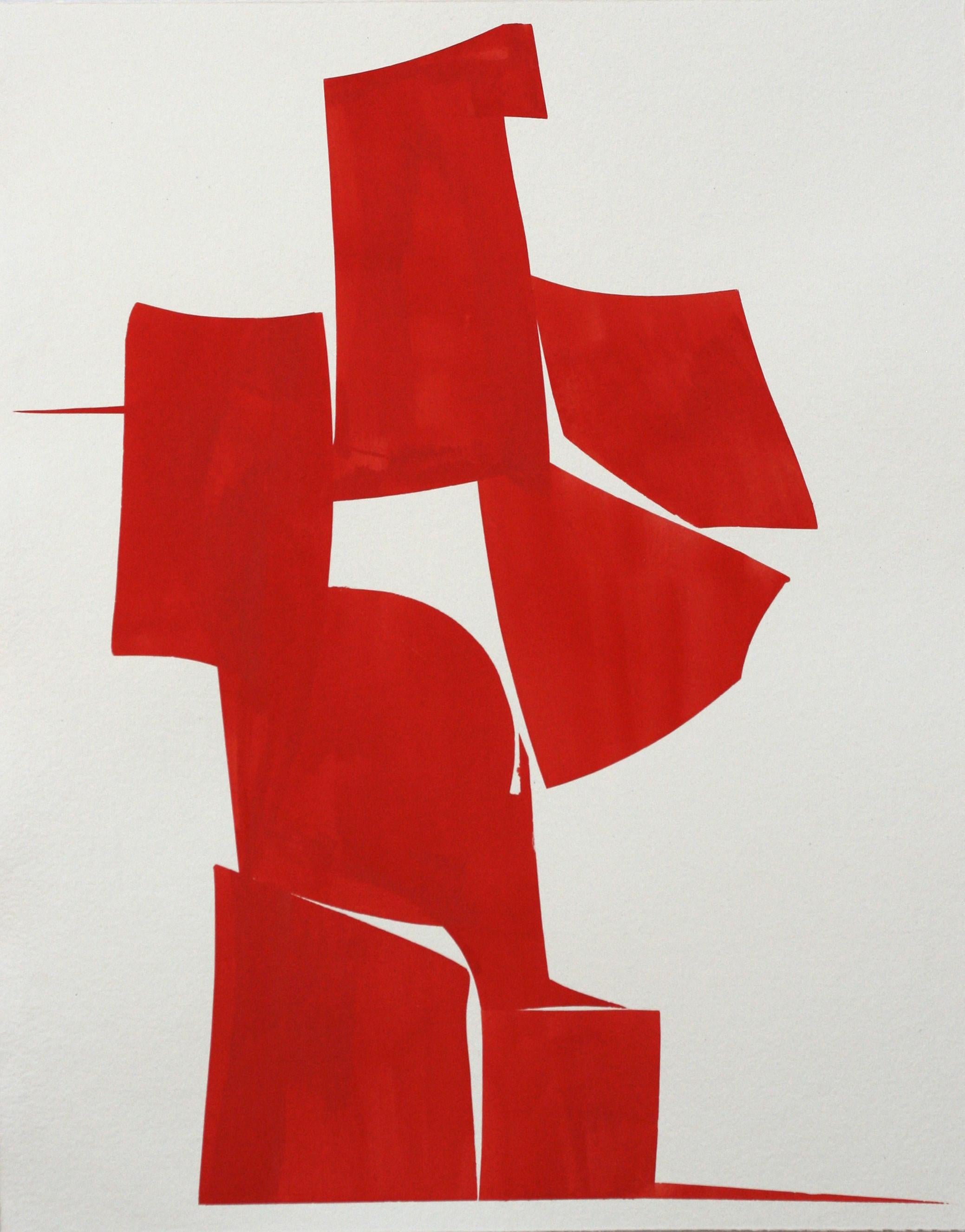 Joanne Freeman
Covers Red a, 2020
gouache on handmade paper
30 x 24 in.
(freem149)

This original gouache painting on handmade paper by Joanne Freeman features bold red abstracted shapes on a white background.

"My drawings and paintings utilize