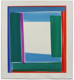 Joanne Freeman "Square E" - Abstract Geometric Painting on Handmade Paper