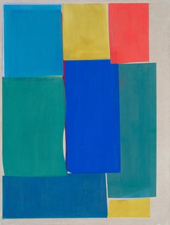 Joanne Freeman « Squares and Strokes 40 (multi) », huile sur lin