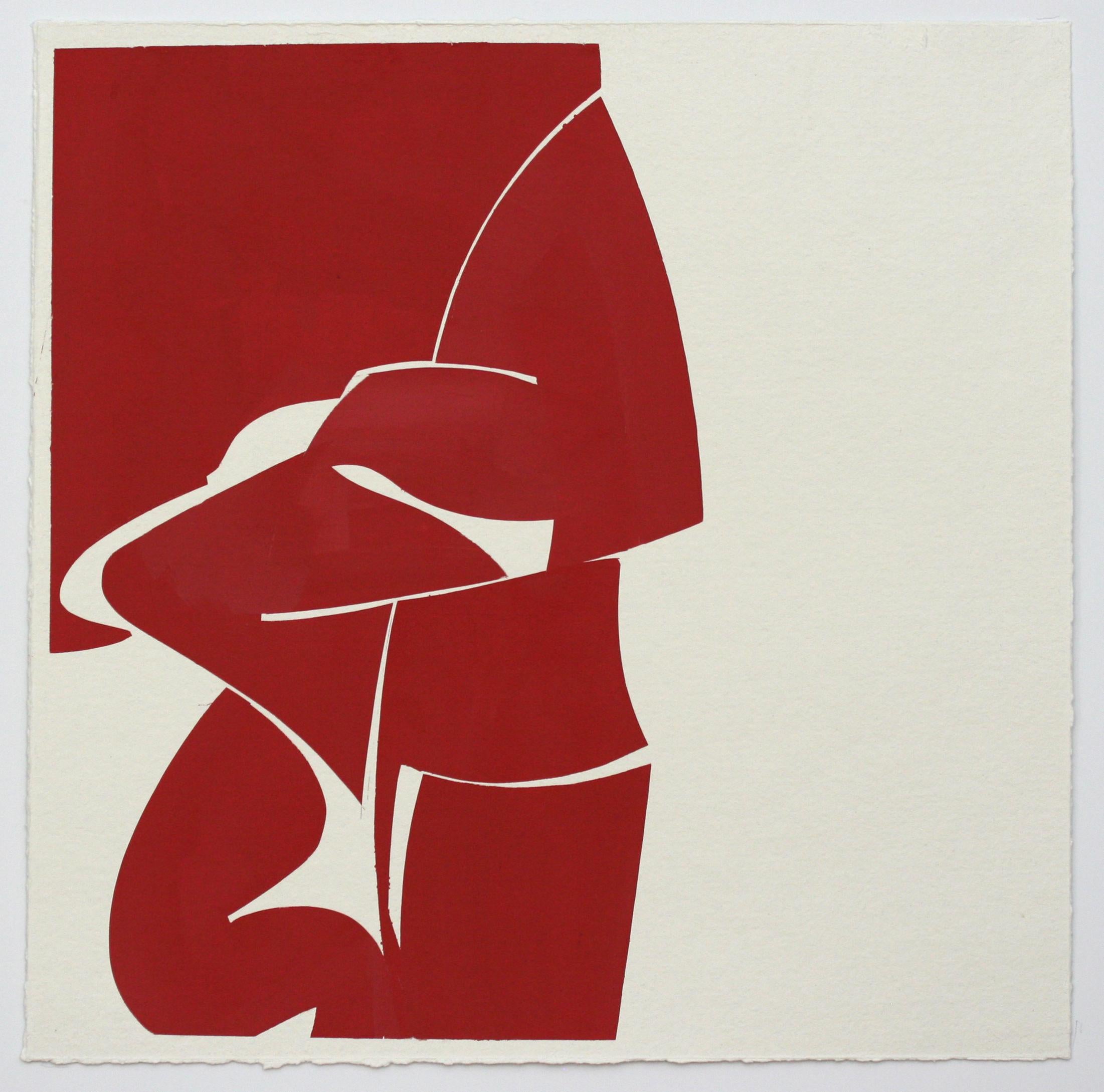 Dieses abstrakte rote Gouache-Gemälde von Joanne Freeman ist weiß gerahmt und ein Beispiel für Freemans geometrische Sensibilität. 

RAHMEN INKLUSIVE

Die Gemälde der abstrakten Malerin Joanne Freeman basieren auf Architektur:: Design:: Popkultur