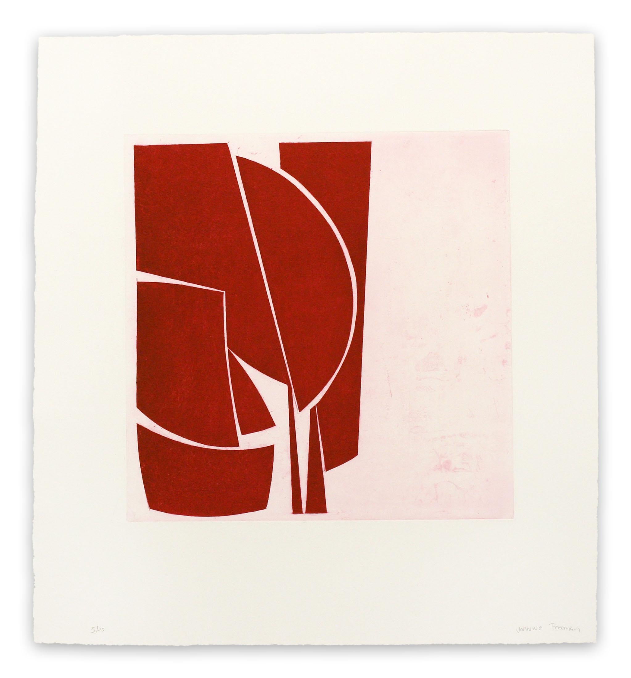 Joanne Freeman Abstract Print - Covers 1 Red (Abstract print)