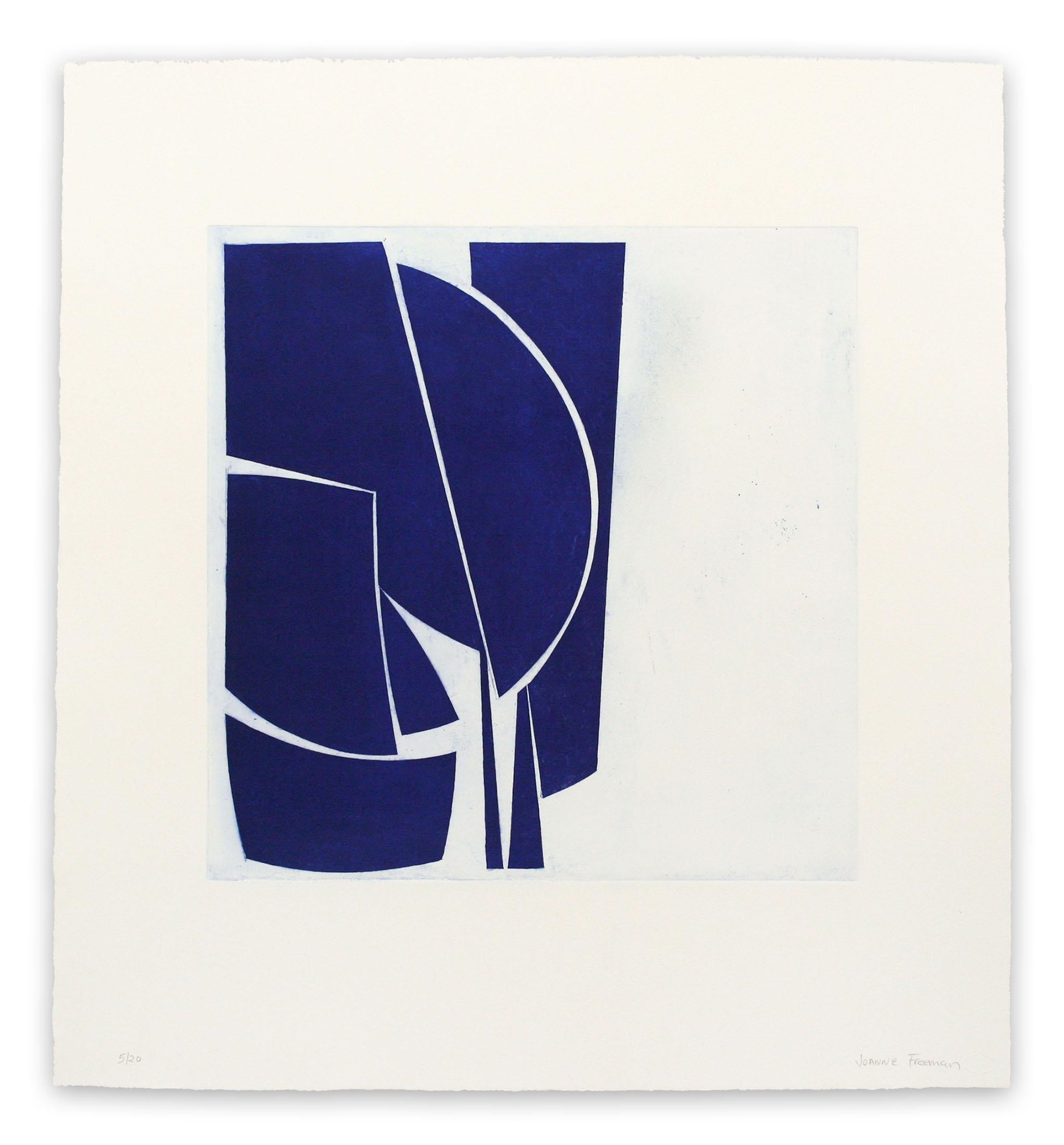 Joanne Freeman Abstract Print – Deckel 1 Ultramarin (Abstrakte Drucke)