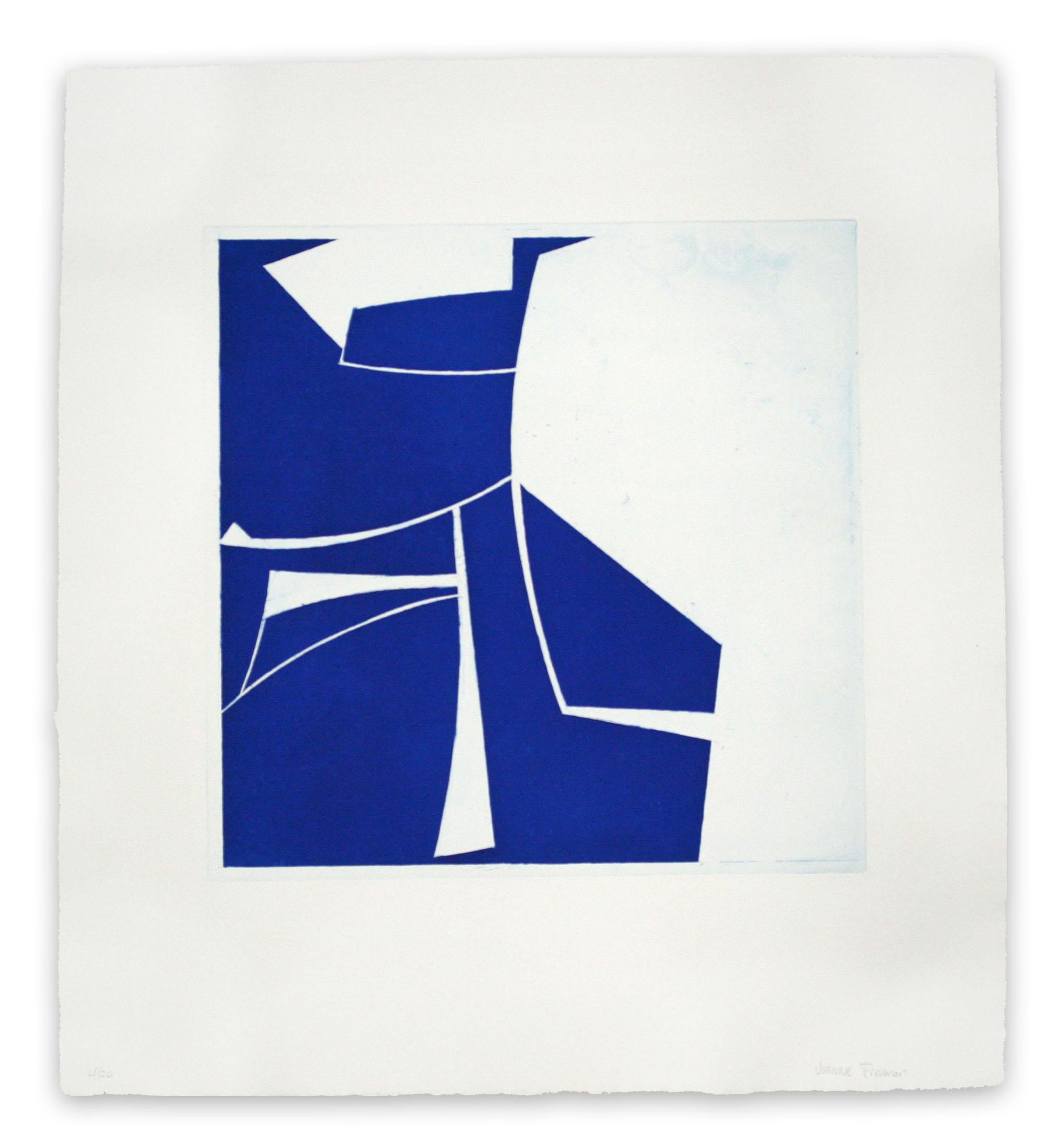 Joanne Freeman Abstract Print - Covers 2 Cobalt (Abstract print)