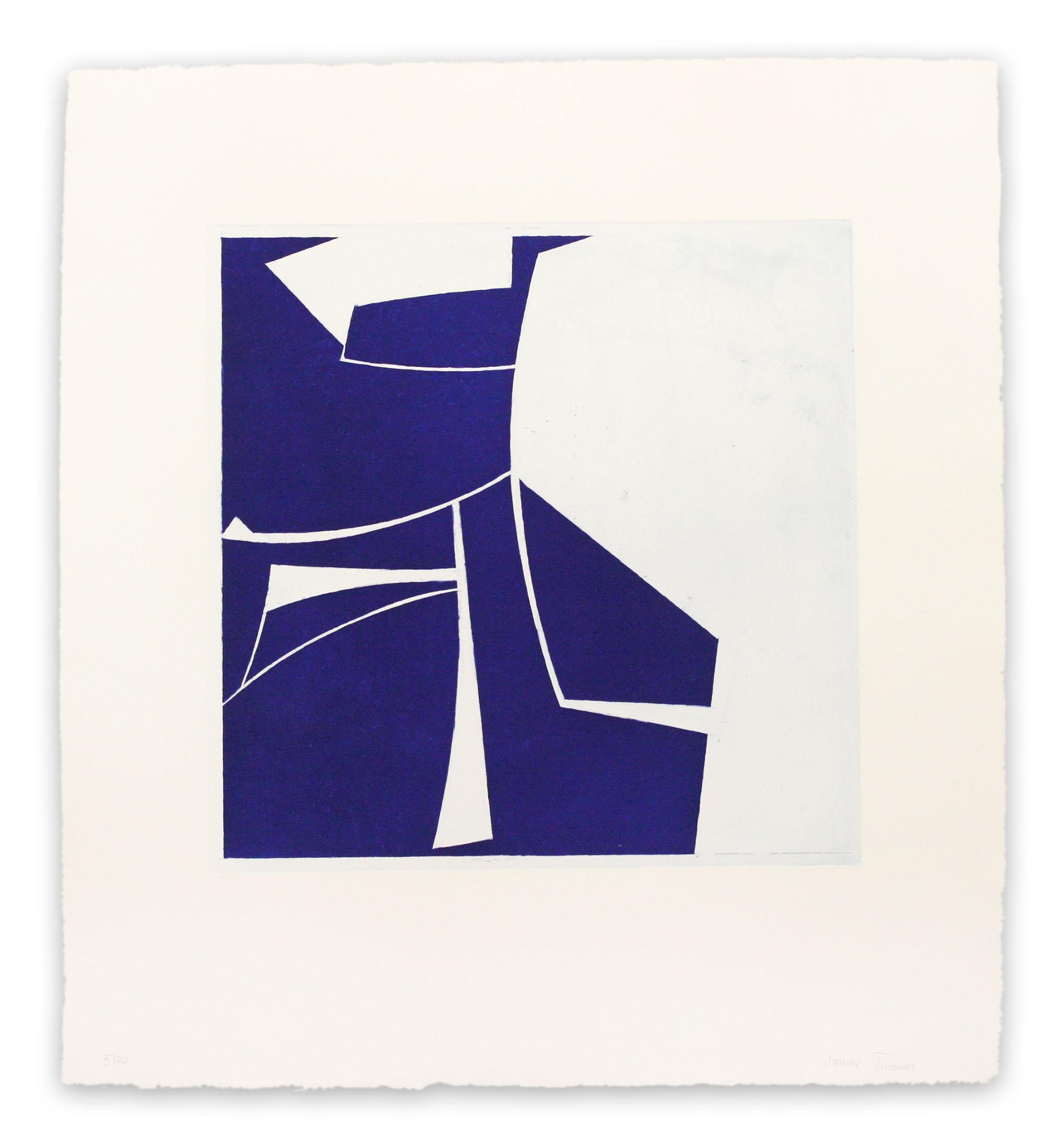 Joanne Freeman Abstract Print - Covers 2 Ultramarine (Abstract print)
