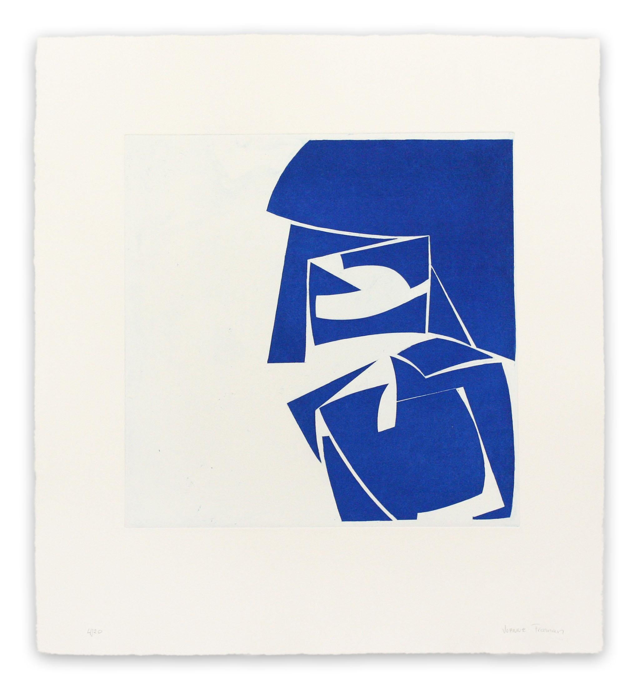 Joanne Freeman Abstract Print - Covers 3 Cobalt (Abstract print)